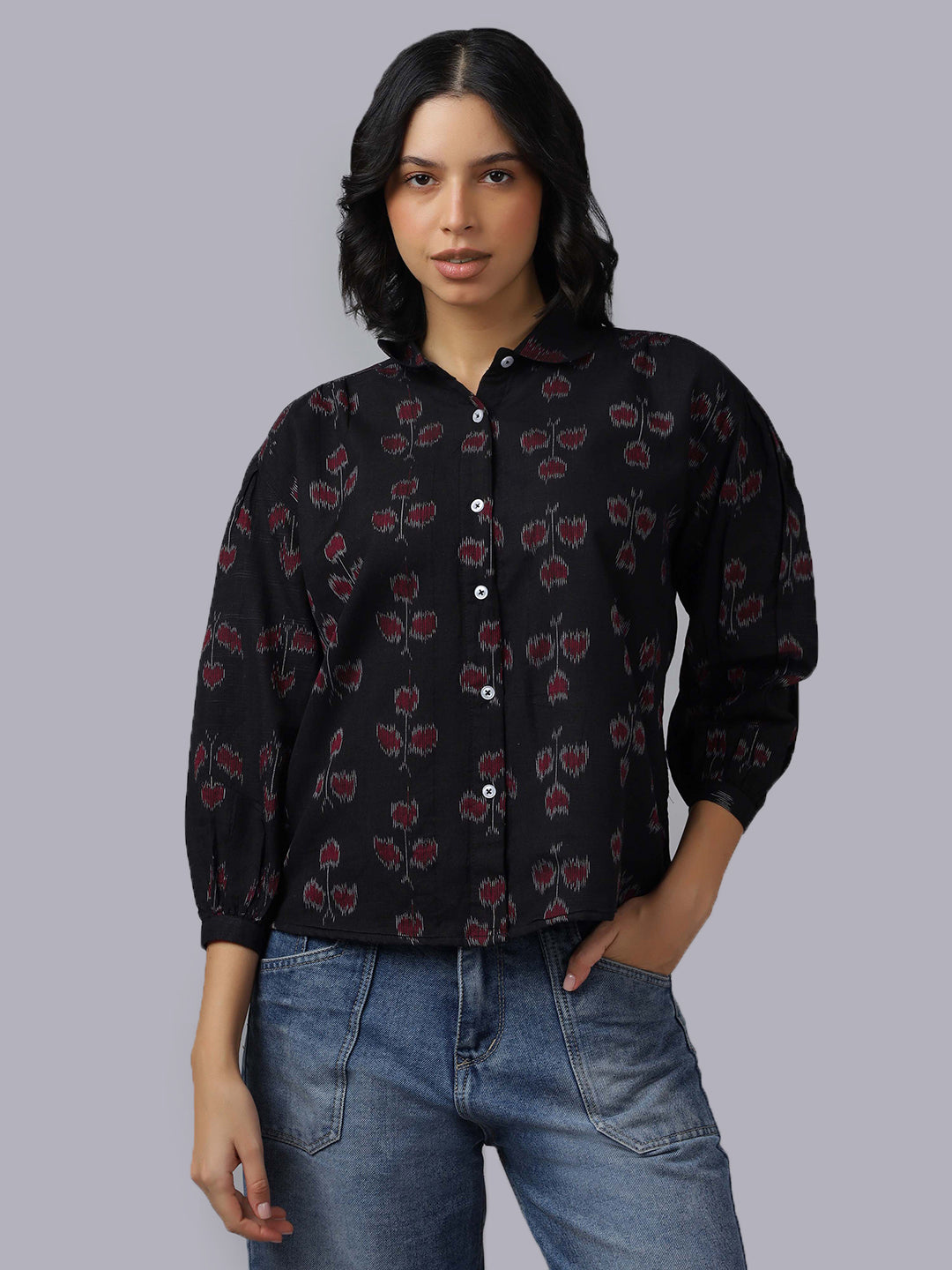 Boxy Fit Cotton Shirt