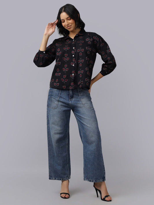 Boxy Fit Cotton Shirt
