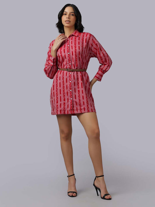 Striped Shirt Dress