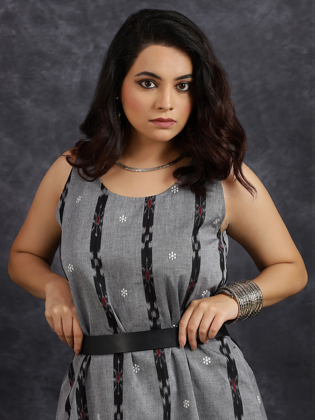 Sleeveless A-line Dress