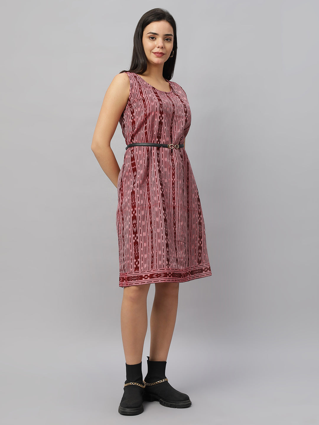 Sleeveless A-line Dress