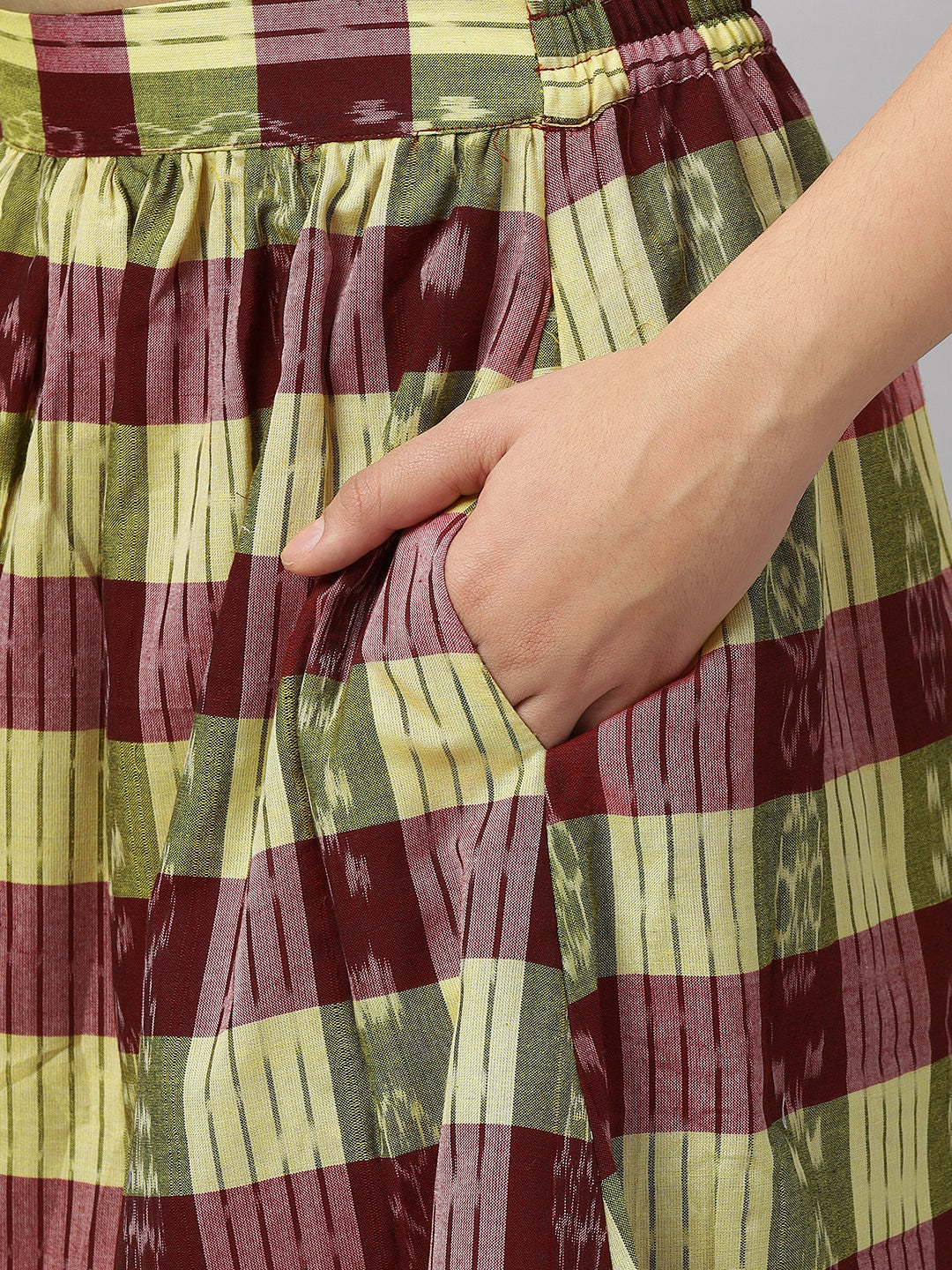 Handloom Cotton Midi Skirt