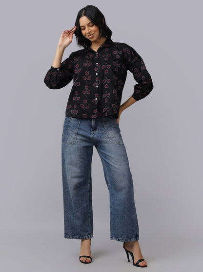 Boxy Fit Cotton Shirt