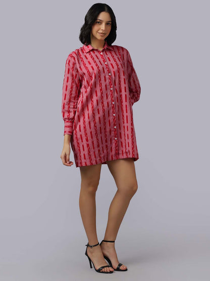 Striped Shirt Dress