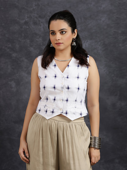 White Cotton Waistcoat 2.0