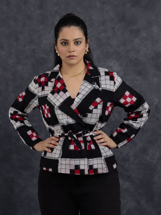 Sambalpuri Ikat Black Jacket