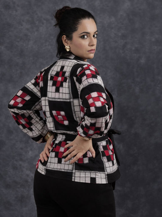Sambalpuri Ikat Black Jacket