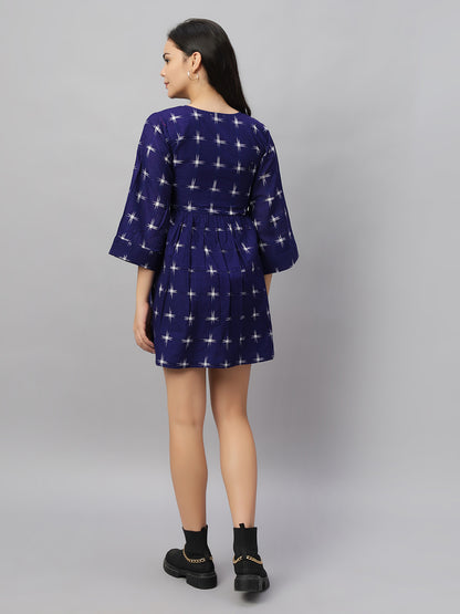 Short Waist Gathered Dress