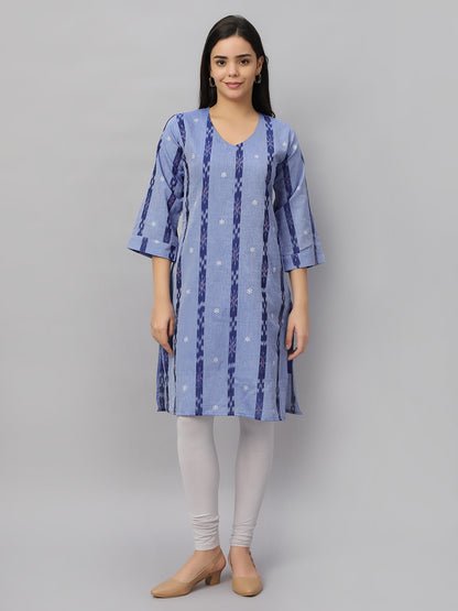 V-Neck Long Length Kurta