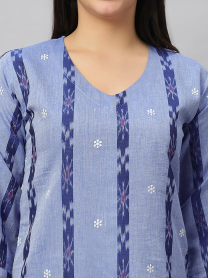V-Neck Long Length Kurta
